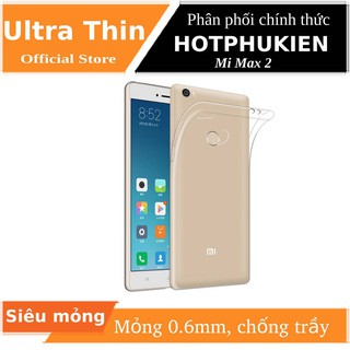 Ốp lưng silicon dẻo trong suốt cho Xiaomi Mi Max 2 mỏng 0.6mm chính hãng Ultra Thin