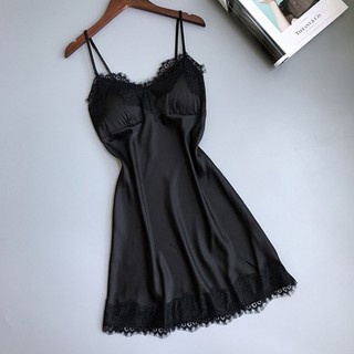 Váy ngủ 2 dây cổ V viền ren cực gợi cảm