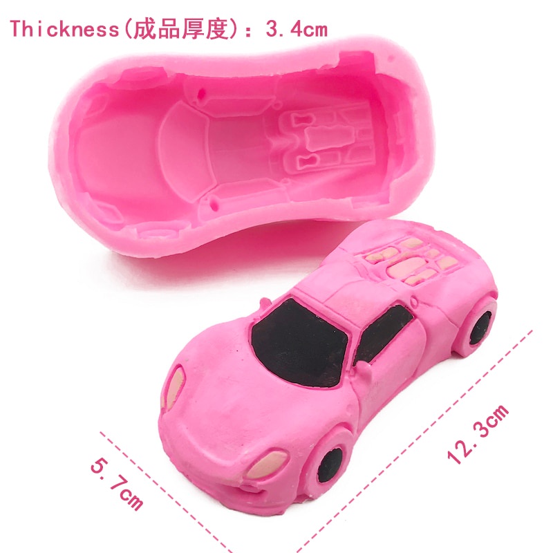 Khuôn silicone Tạo Hình Xe Hơi 3D Trang Trí Bánh