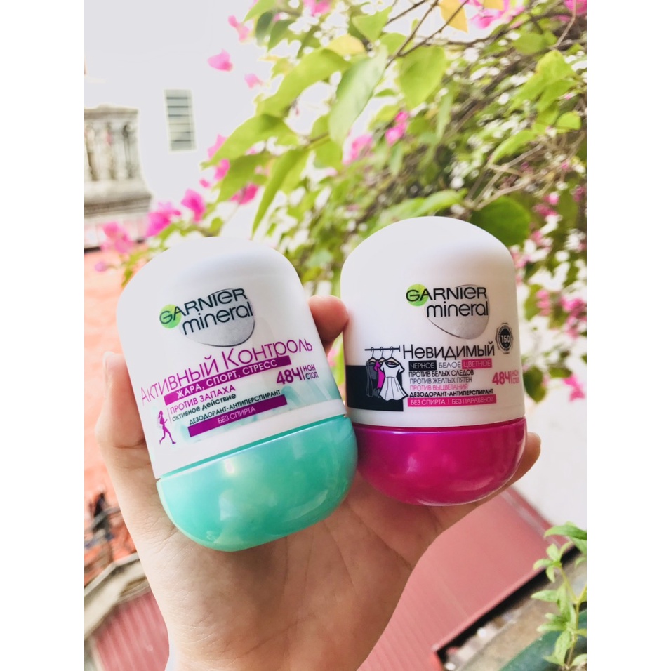 Lăn Khử Mùi Diệt Khuẩn GARNIER Mineral Bảo Vệ 48h - hàng Nga