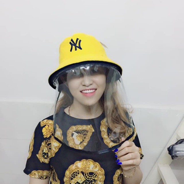 Mũ Kèm Kính Chắn Phòng Dịch - Sỉ Từ 10 Cái Giá 5X