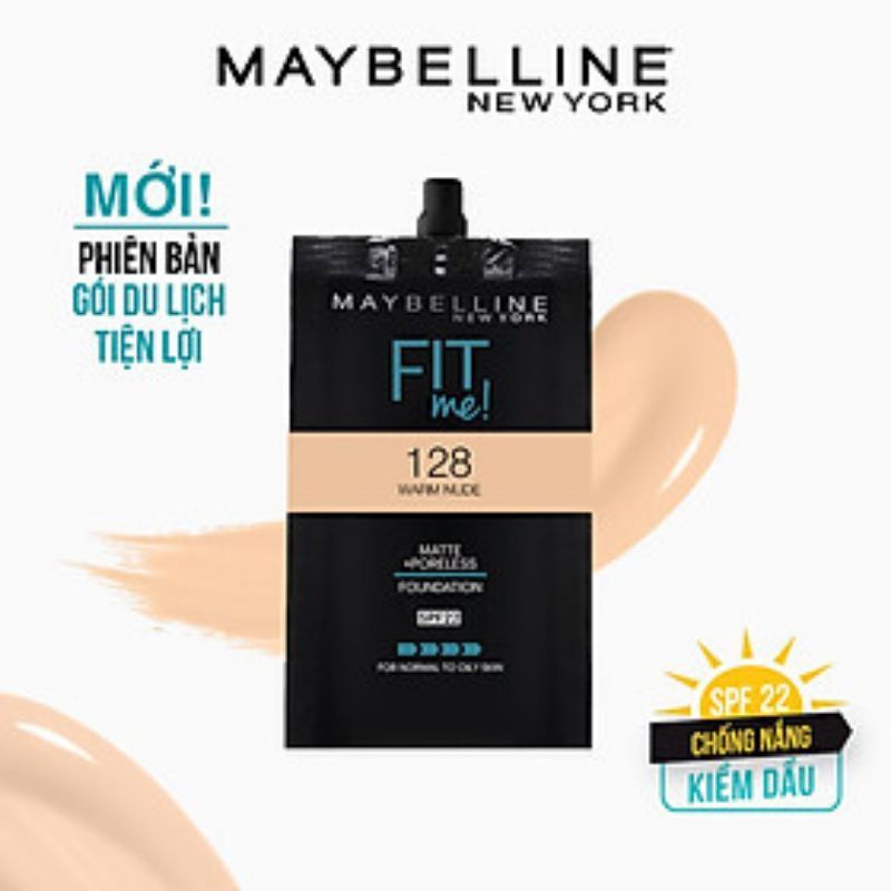 120 & 128 - Kem nền Maybeline Fit Me kiềm dầu mịn nhẹ lâu trôi