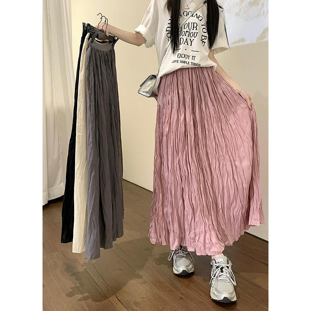 Chân Váy Chữ a Lưng Cao Xếp Ly Dáng Rộng Phong Cách Thời Trang Mùa Hè Hàng Mới 62635