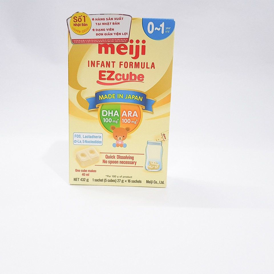 [Mã SKAMLTSM9 giảm 10% đơn 99K] [HỘP 16 THANH SỮA] Meiji Thanh 27g - Sữa Thanh Meiji Số 0-1 Nhập Khẩu Nhật