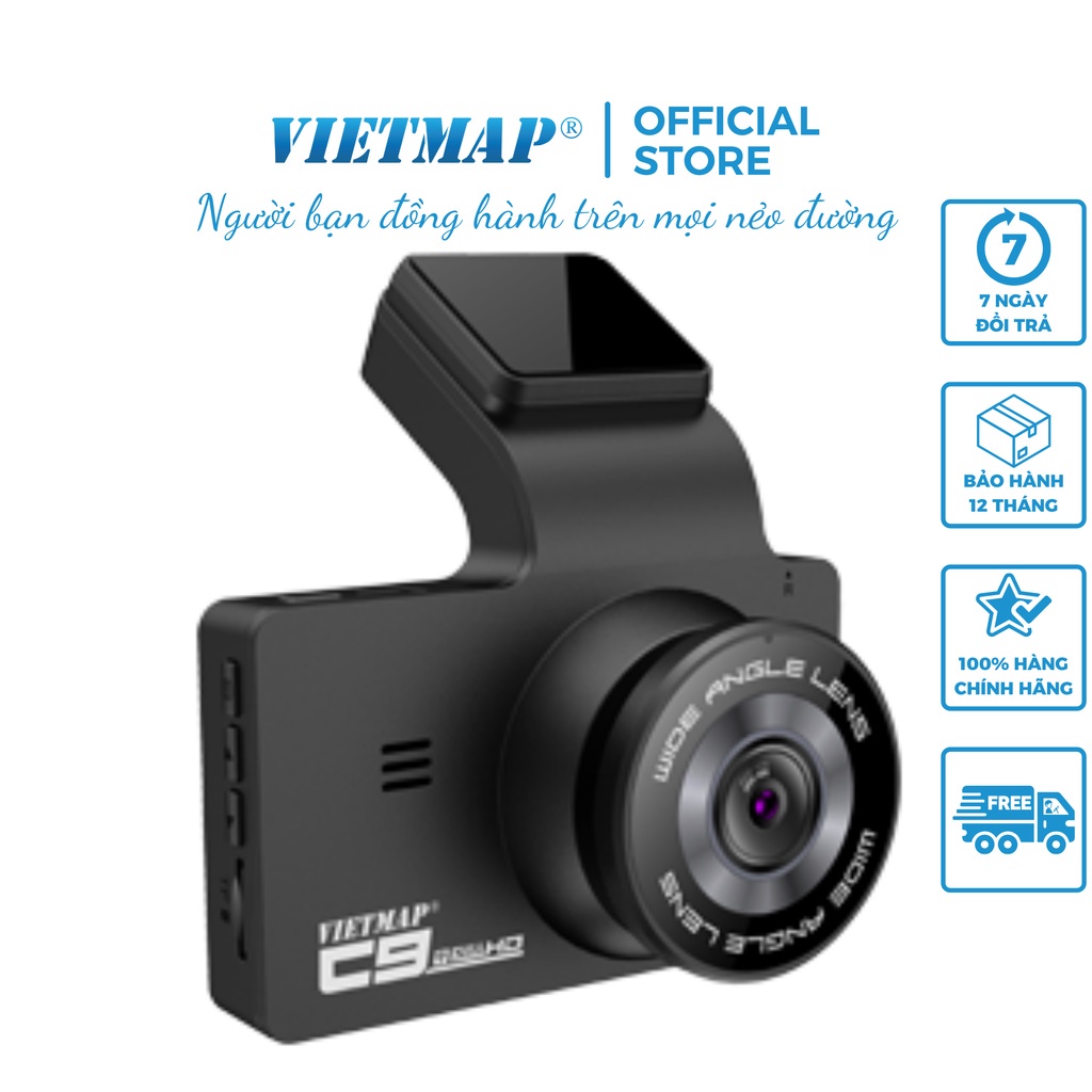 VIETMAP C9 - Camera hành trình Full HD góc rộng 170° - Hàng chính hãng bảo hành 12 tháng