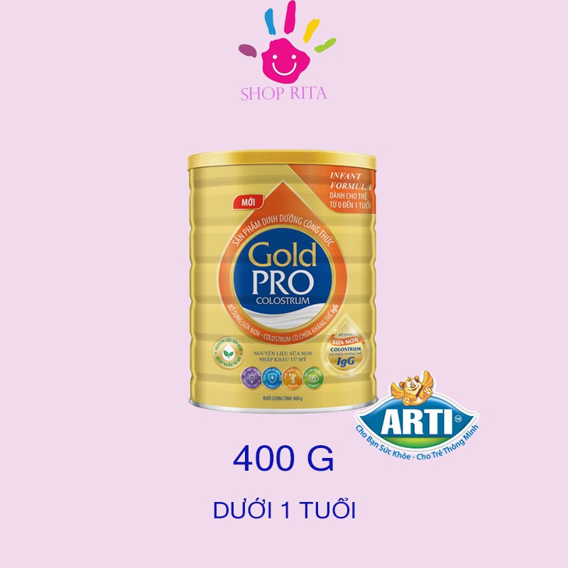 (Khuyến mãi hot) Sữa bột Arti Gold Pro Colostrum Infant Fomula 800g date mới