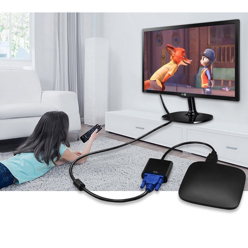 Bộ Chuyển Đổi Hdmi Sang Vga 1080P Kèm Cáp Âm Thanh