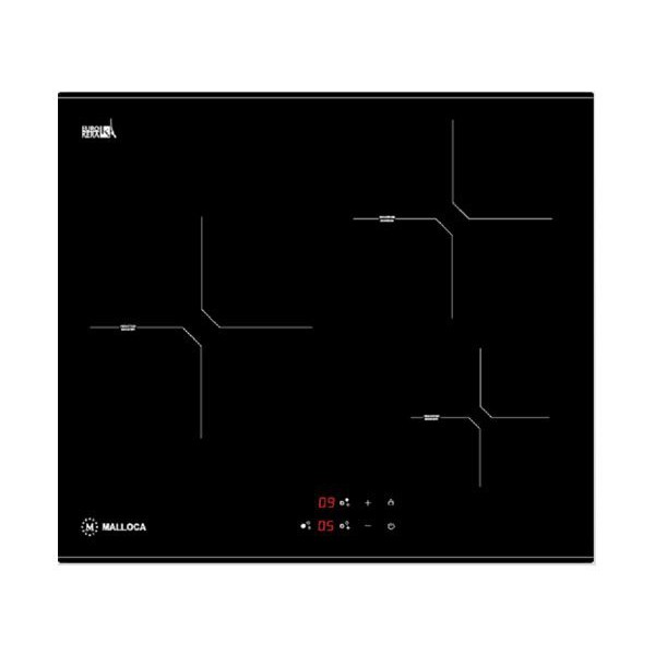 Bếp từ 3 vùng nấu Malloca MH-03I N - Kính Eurokera, Đen, 590x510mm