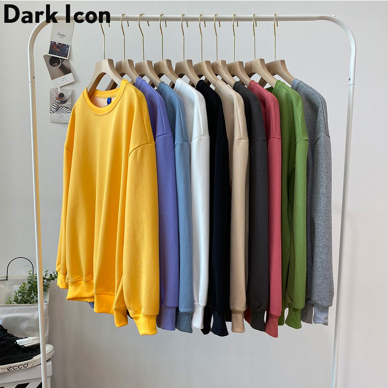 Áo Hoodie Cotton Màu Trơn Phong Cách Hàn Quốc 2020 Có 12 Màu Lựa Chọn