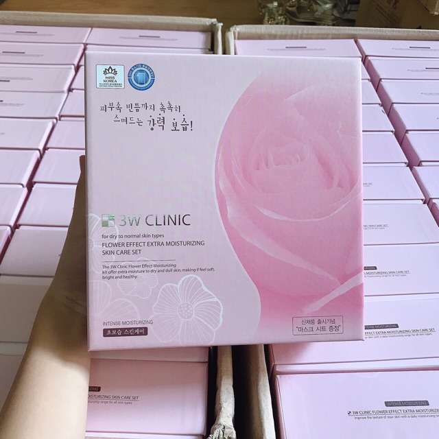 Bộ sản phẩm dưỡng trắng Collagen white 3W clinic chính hãng Hàn quốc