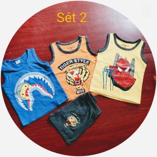 Combo 3 Bộ thun cho bé trai mặc hè cực mát(kominam)