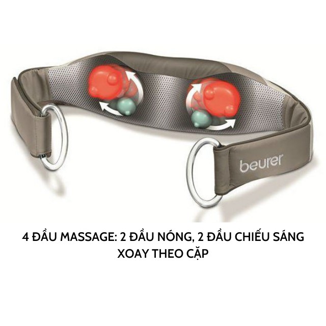 Đai massage hồng ngoại Beurer MB148, mát xa hỗ trợ điều trị về đau nhức cổ vai gáy, an toàn khi sử dụng