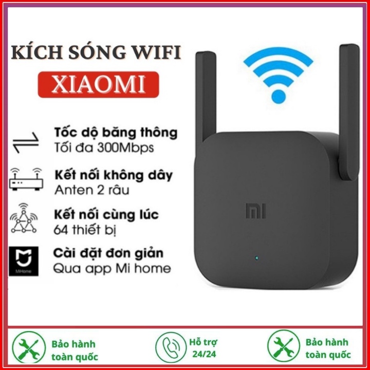 Kích sóng wifi xiaomi 2 râu repeater pr-Mở rộng vùng phủ sóng đến hơn 20m, thiết kế nhỏ gọn-Bảo hành 12 tháng