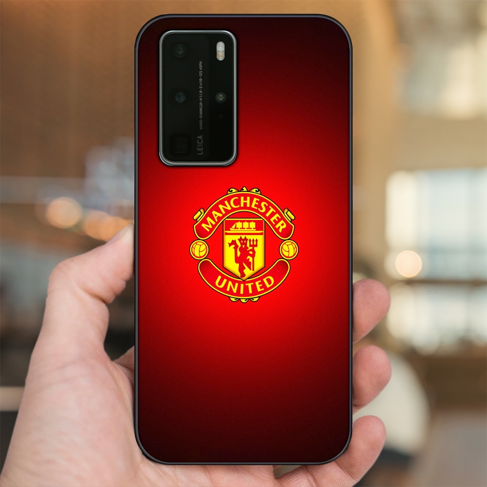 Ốp lưng Huawei P40 Pro viền đen in hình MU Manchester United