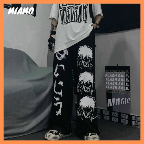 [Freeship] Quần thun nỉ nam in họa tiết ống rộng thời trang Miamo TP093