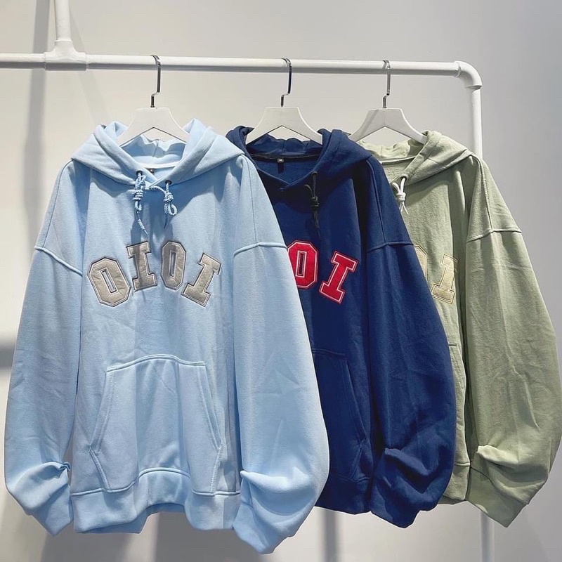 Áo Hoodie “ OIOI “ 5 màu thêu chữ chất nỉ lót bông xịn Mịn ấm siêu đẹp, form rộng Unisex Nam / Nữ (Ảnh + Video thật 100% | BigBuy360 - bigbuy360.vn
