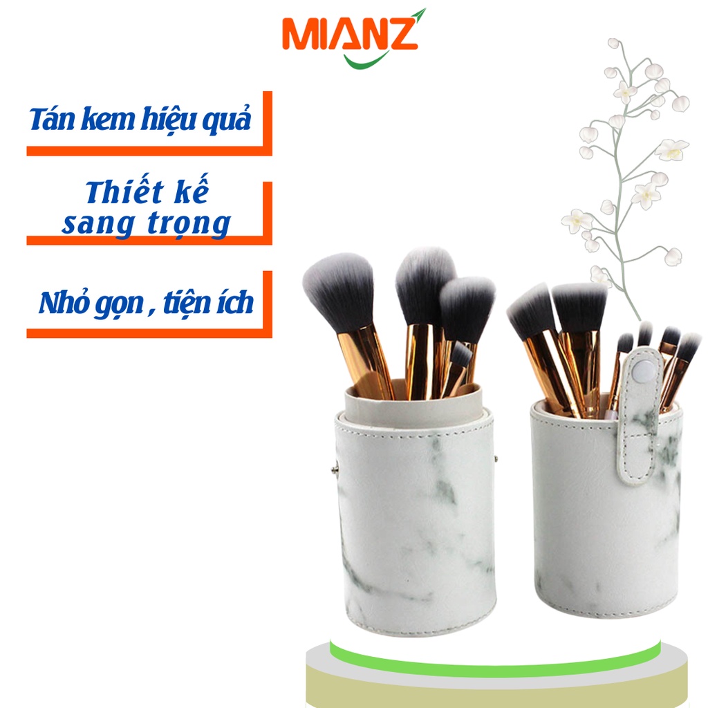 Bộ cọ trang điểm make up MIANZ 10 chi tiết, dụng cụ trang điểm cá nhân kèm hộp đựng sang trọng MIANZ STORE