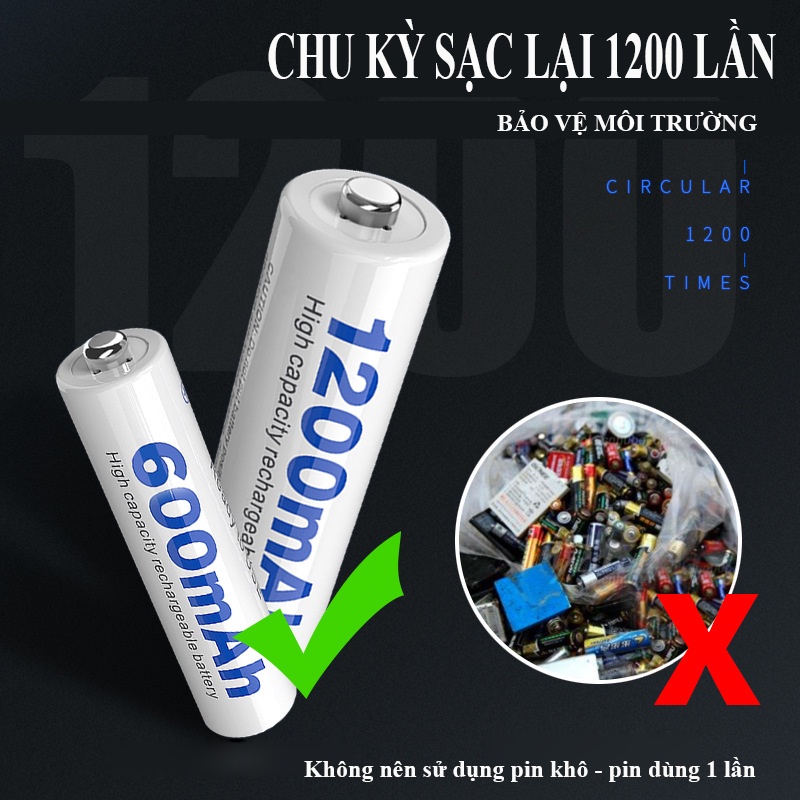 Bộ sạc C807B và pin tiểu AA AAA sạc lại chính hãng Beston (nhiều lựa chọn)