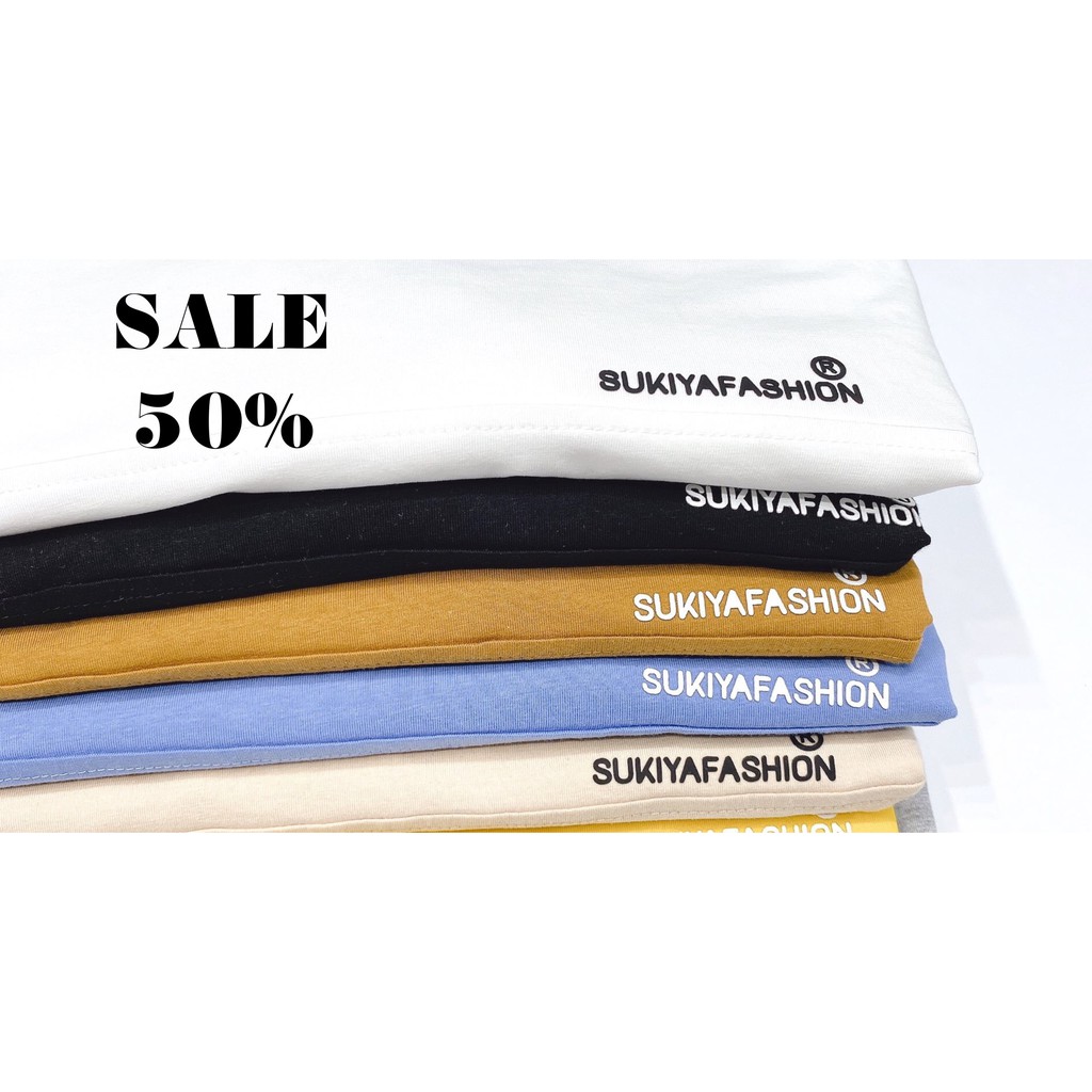 Áo thun nam hàng hiệu SUKIYA cao cấp chất 100% cotton co dãn 4 chiều AT03