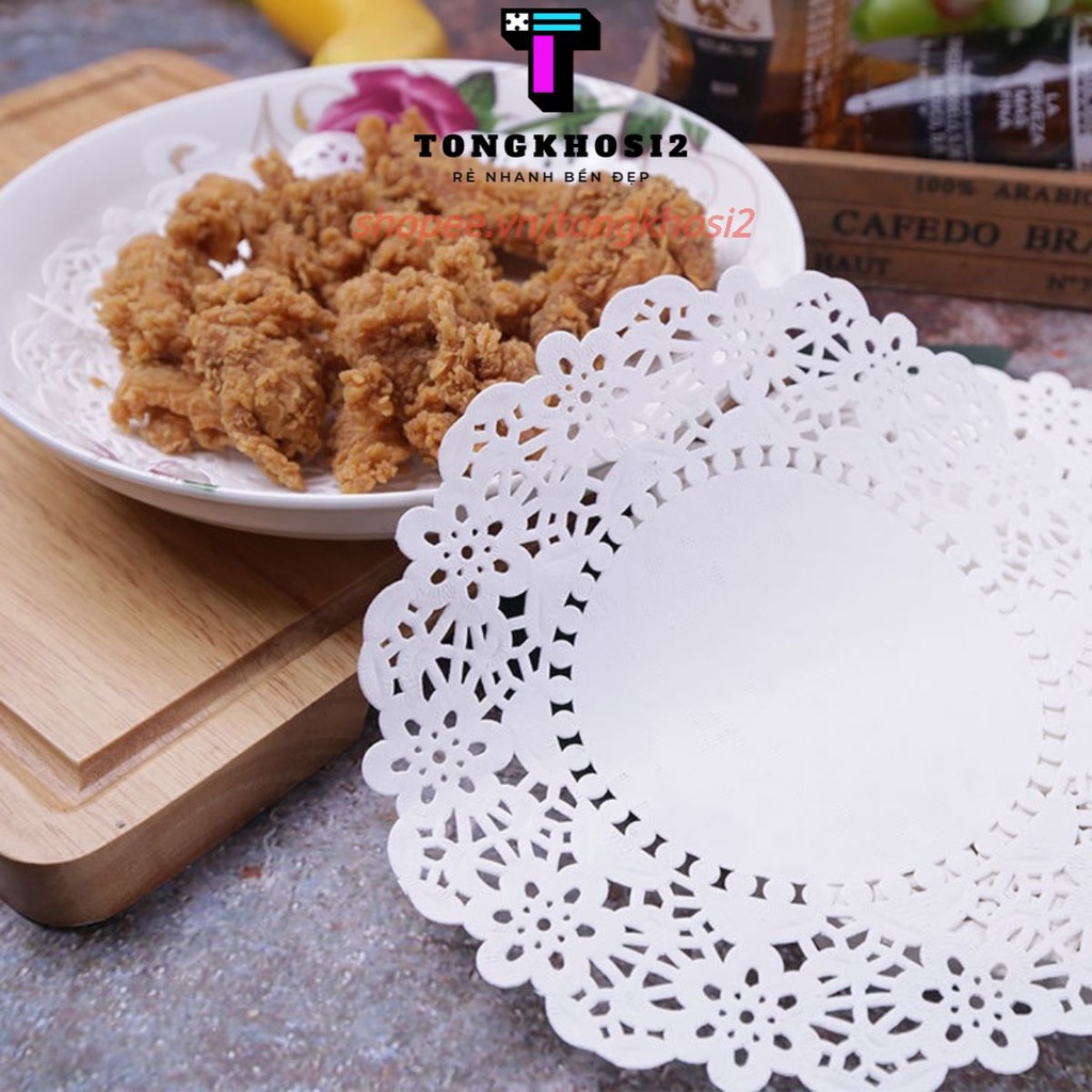 [Set 150 tờ] Giấy ren lót bánh họa tiết - Giấy thấm dầu, giấy nến thực phẩm cao cấp #giaythamdau