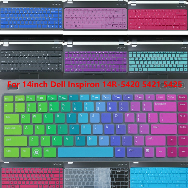 Miếng Dán Bàn Phím Silicon Mềm Siêu Mỏng Cho 14inch Dell Inspiron 14r-5420 5421 5425