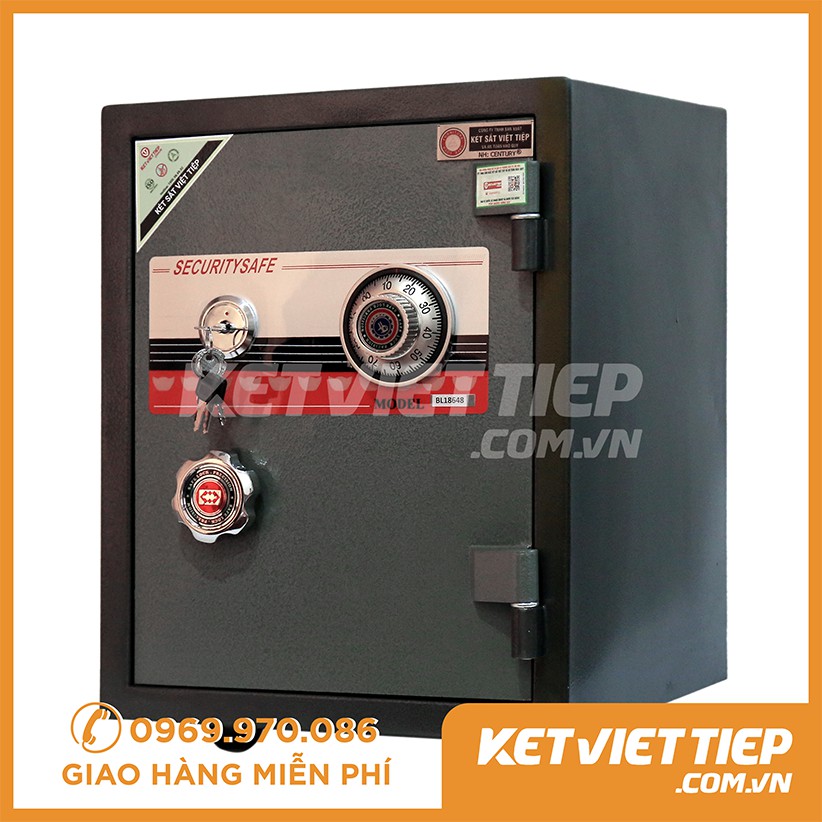 Két Sắt Mini Việt Tiệp K46BLN Khóa Cơ Chuẩn Phong Thủy Nặng 55Kg, Két Sắt Gia Đình Cỡ Vừa Sản Phẩm Của Công Ty Két Việp