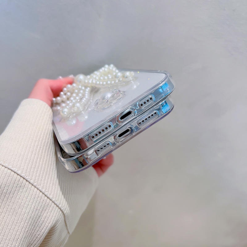 Ốp Điện Thoại Mềm Trong Suốt In Hình Nơ 3D DIY Cho iphone 13 Pro Max 11 12 Pro Max Apple X XR XS Max 7 8 plus