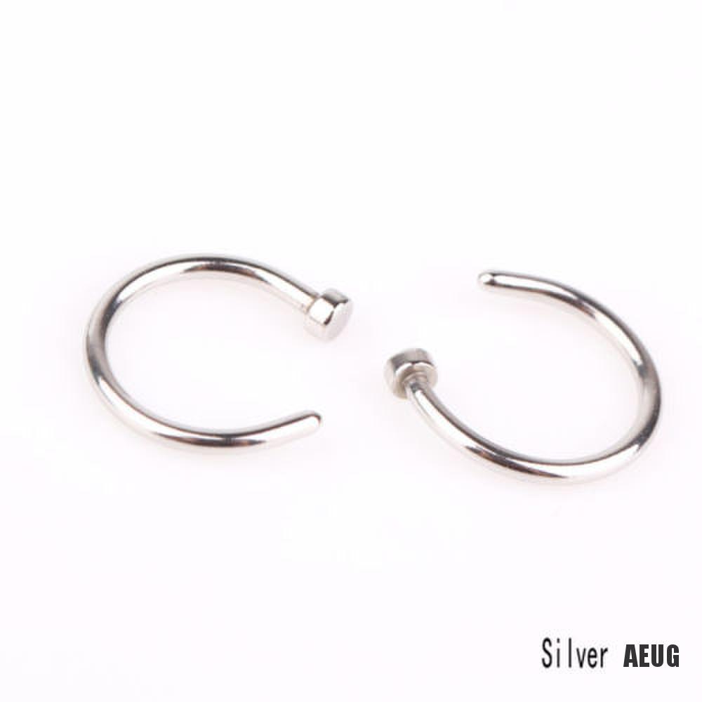 Set 2 Khuyên Mũi Dạng Hở Bằng Thép Không Gỉ Cá Tính