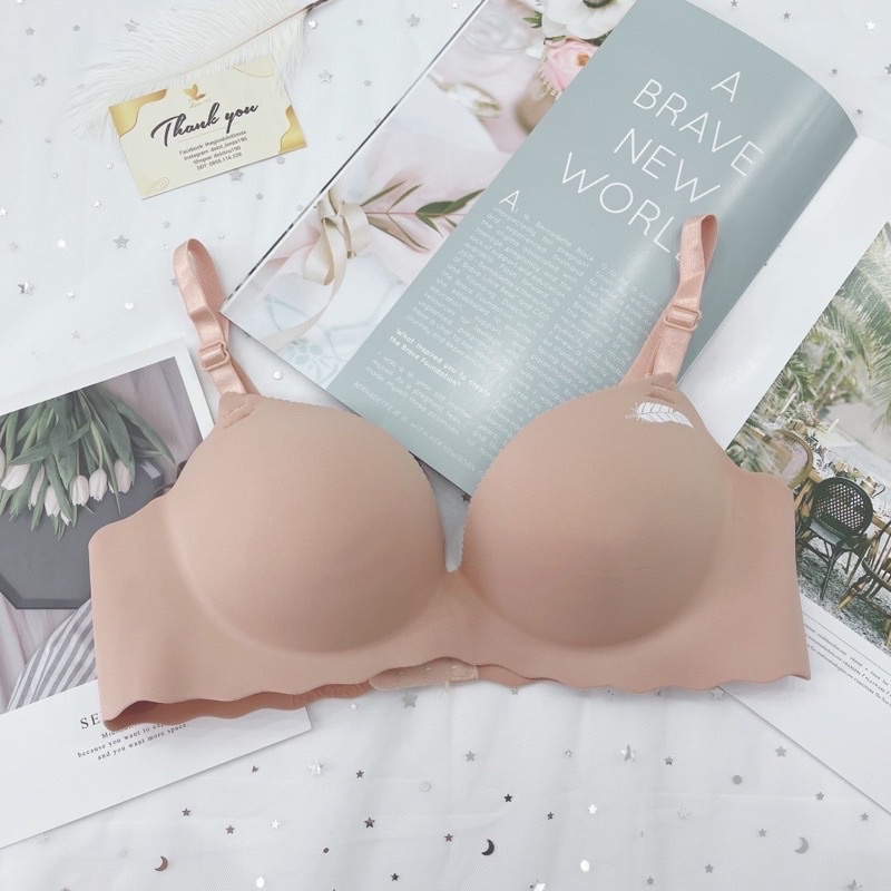 Áo Lót Su Muối Tiêu FO.COY Hình Chiếc Lá Nâng Ngực Mút Dày 3.5Cm - áo form nhỏ
