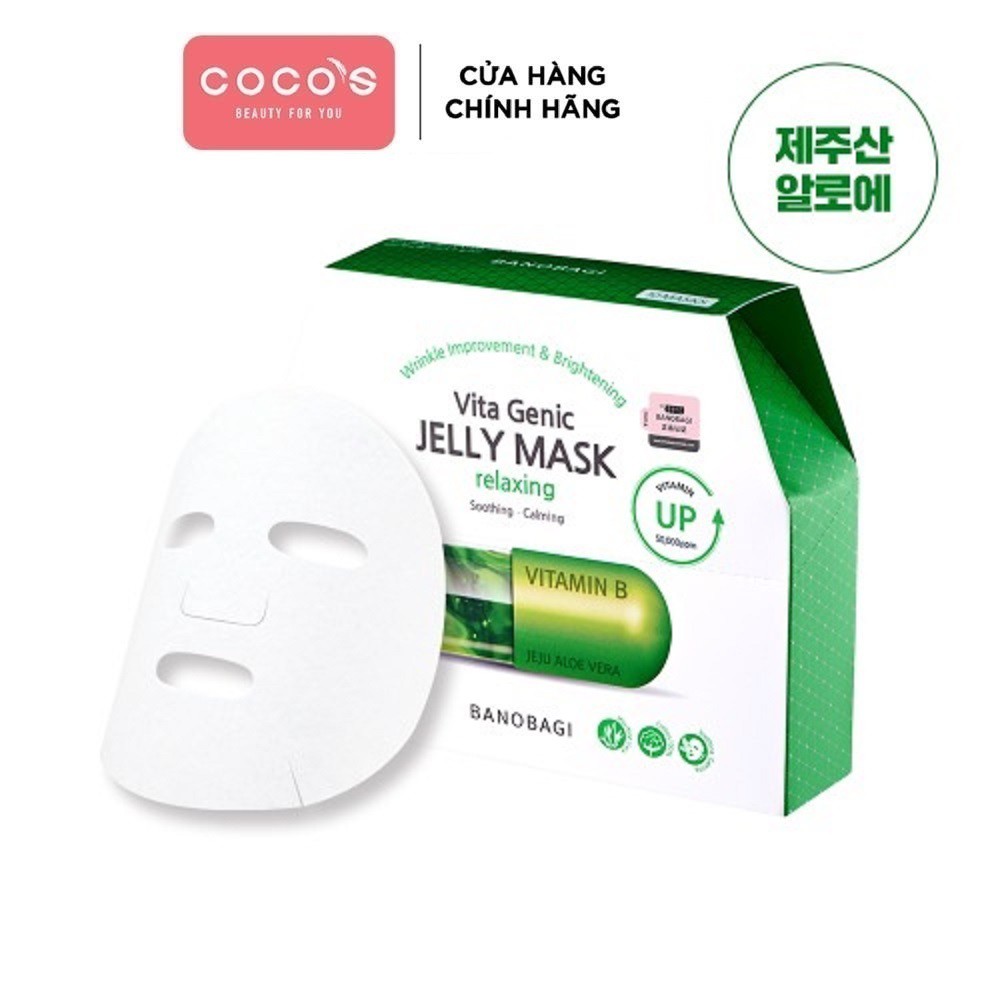 Combo 10 Mặt Nạ Dưỡng Và Phục Hồi Da Banobagi Vita Genic Relaxing Jelly Mask (30ml x 10) - [BANOBAGI XANH LÁ]