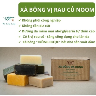 Set xà bông vị rau củ Noom 8 vị thảo mộc bánh to 100g/bánh - hộp 4 bánh bất kỳ
