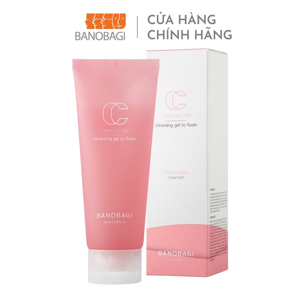 [HÀNG HỎNG HỘP] Sữa Rửa Mặt Dưỡng Ẩm Minisize BANOBAGI Calming Care Cleansing Gel 100ml