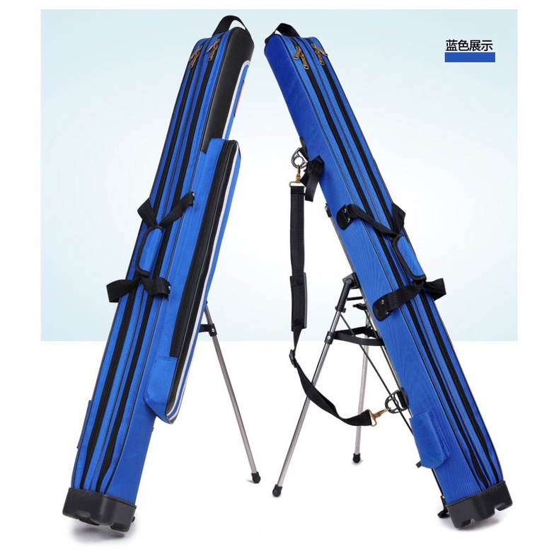 Bao đựng cần 1m25  2 ngăn, có chân chống, bao đựng cần câu đài