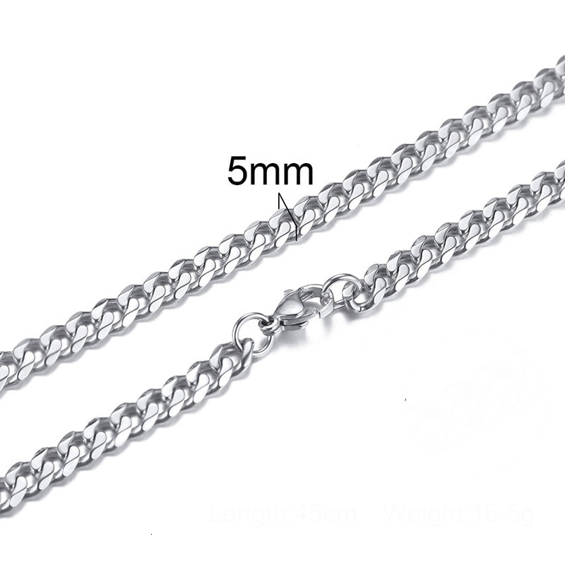 Dây chuyền chuỗi mắt xích thép không gỉ cá tính thời trang dành cho nam