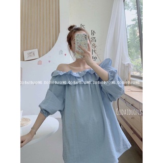 Sơ mi đũi trễ vai về sll S8_LI