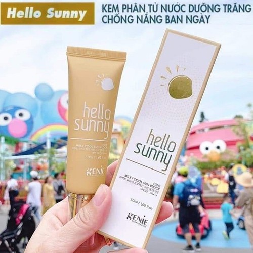 Chống Nắng Genie Hello Sunny Milky Cool Sun Block SPF50 PA++