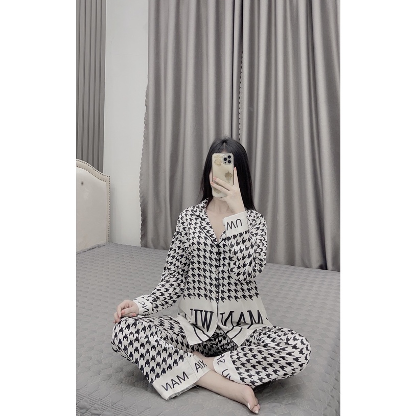 Bộ Pyjama Dài Tay Lụa Latin Nhiều Mẫu Xinh Sam Luxury 1 - Awi Sleepwear | BigBuy360 - bigbuy360.vn