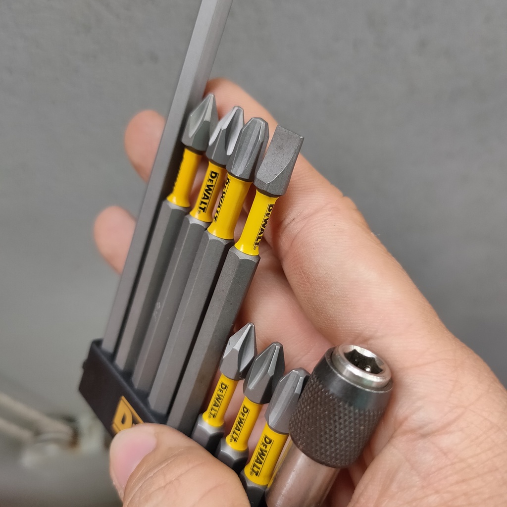 Set 9 Mũi Vặn Vít Gồm Bake và Dẹp- Đầu Nối(dài 5cm,9cm,15cm)