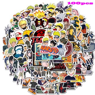Set 100 Miếng Dán Chống Thấm Nước Hình Các Nhân Vật Trong Phim Hoạt Hình Naruto