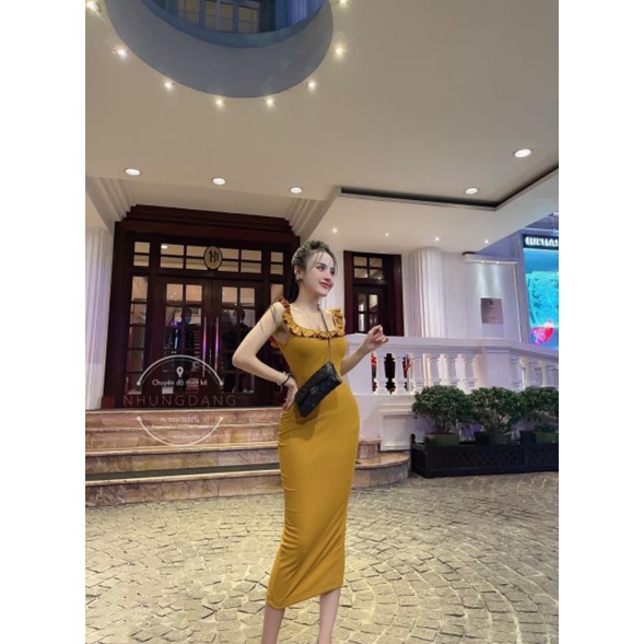 Váy 2 dây bèo ôm body