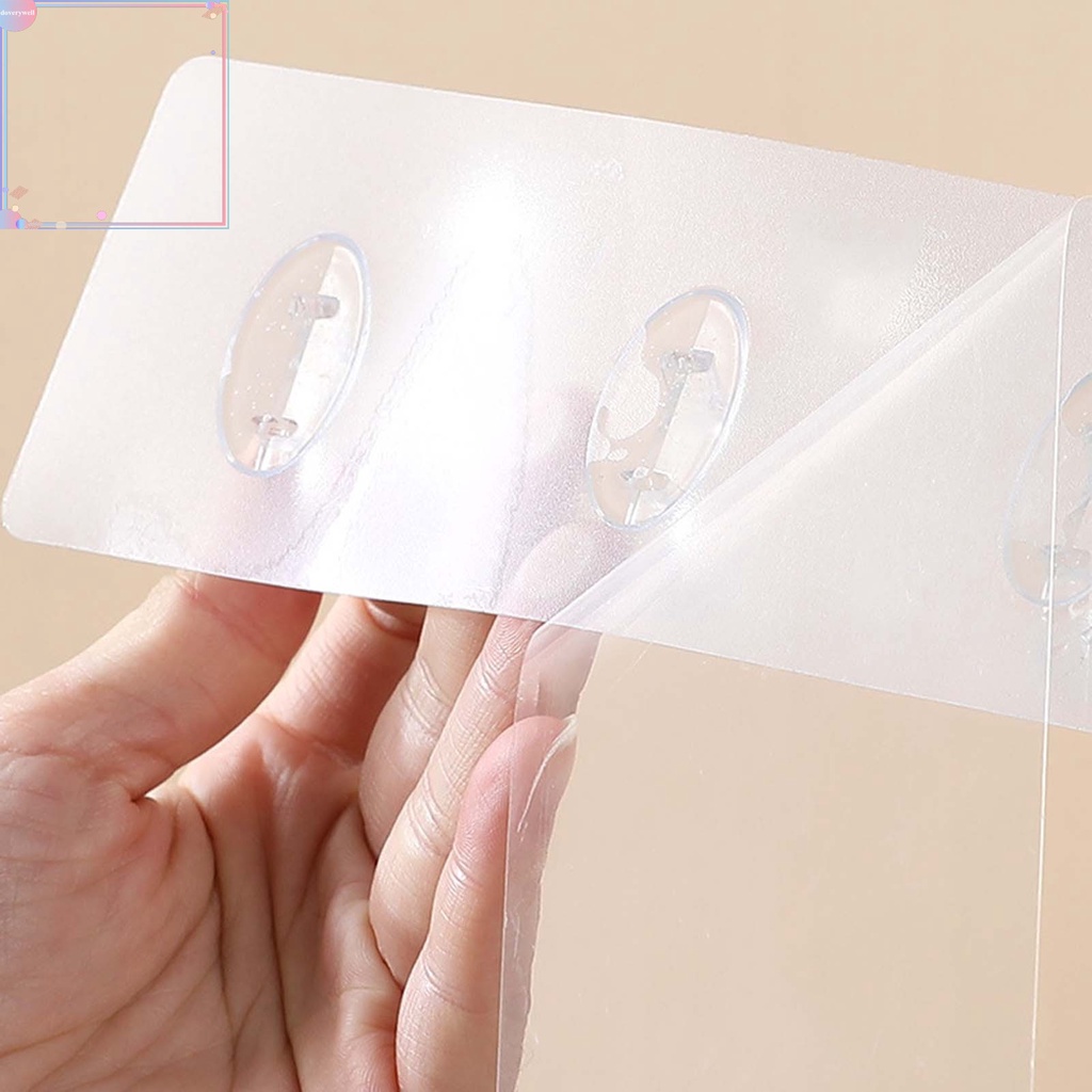 Móc treo đồ gắn tường bằng PVC không cần khoan tiện dụng cho gia đình