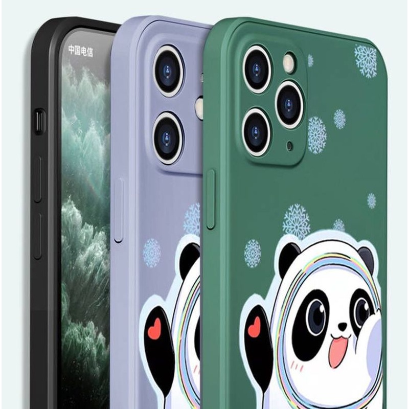 Ốp Điện Thoại Silicone Mềm Chống Sốc Họa Tiết Gấu Trúc Dễ Thương Cho iPhone 11 Pro Max 7 8 Plus SE 2020