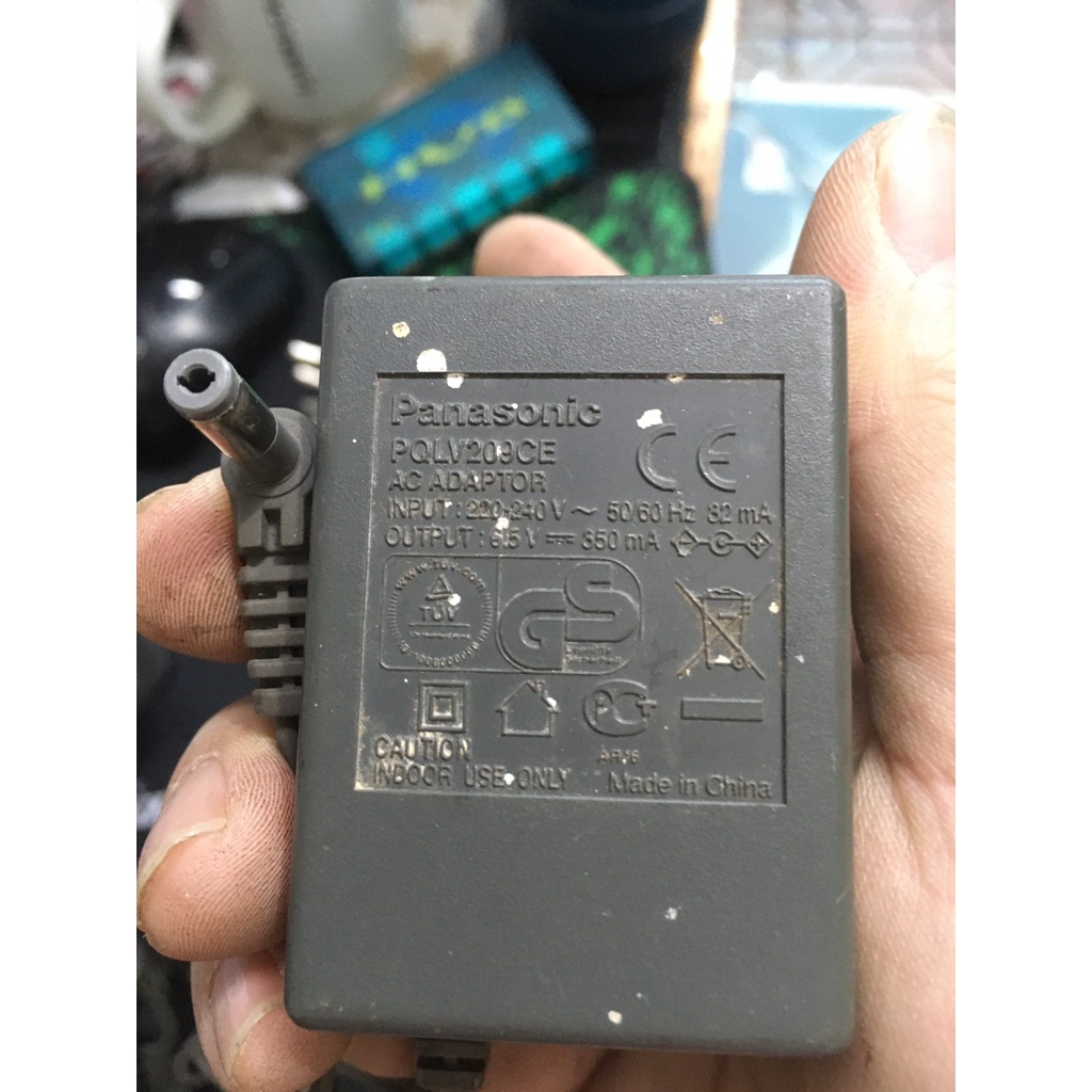 CHÍNH HÃNG QUA SỬ DỤNG  Nguồn sạc Adapter , đốc điện thoại Panasonic 6.5v 500ma 6V 300ma nguyên bản pnlc1008za