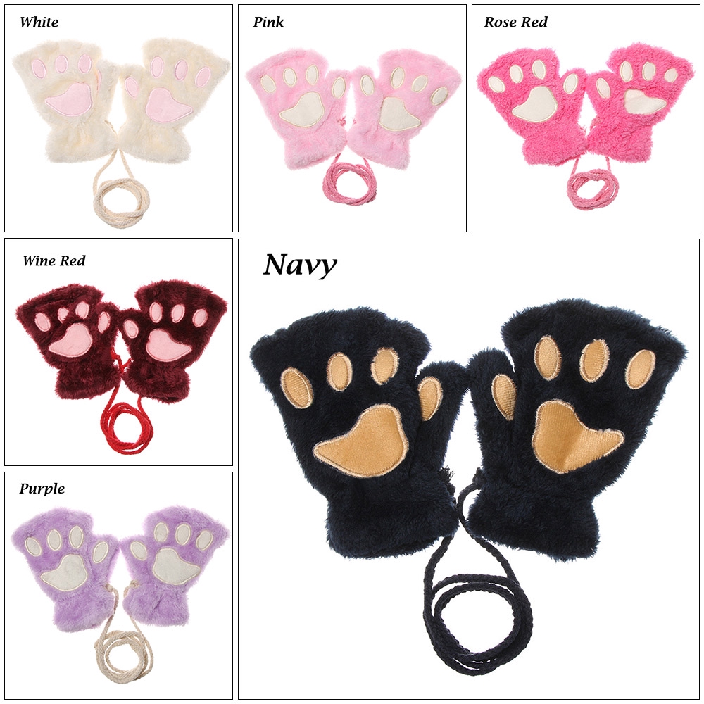 DIAOCHANO Lovely Warm Fluffy Winter Warm Plush Children Gloves