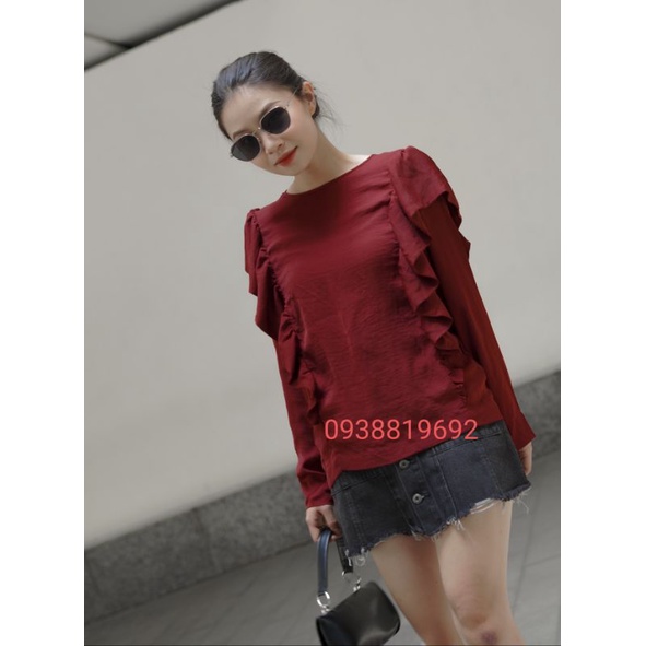 Áo lụa phối bèo dư xịn có bigsize