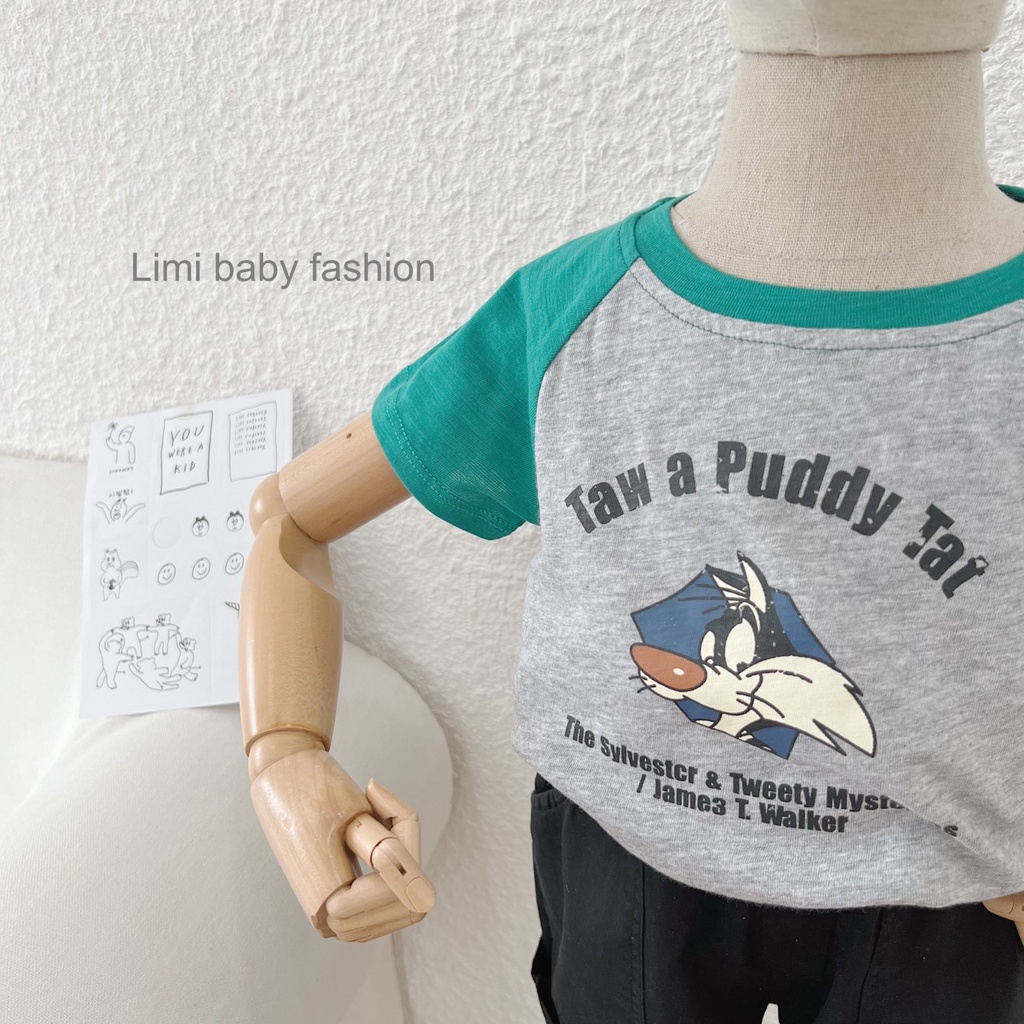 Áo phông bé trai hoạ tiết đẹp, áo thun cotton mềm mát cho bé