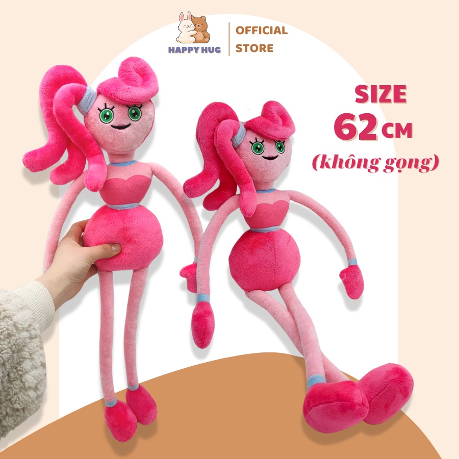 Mommy Long Legs nhân vật Game Poppy Playtime size 50/62cm loại đẹp, đồ chơi Huggy Wuggy nhồi bông cho bé - Happy Hug