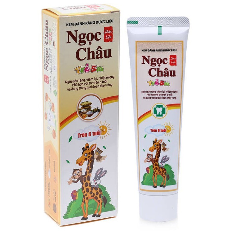 Kem đánh răng dược liệu Ngọc Châu Trẻ Em hương dâu