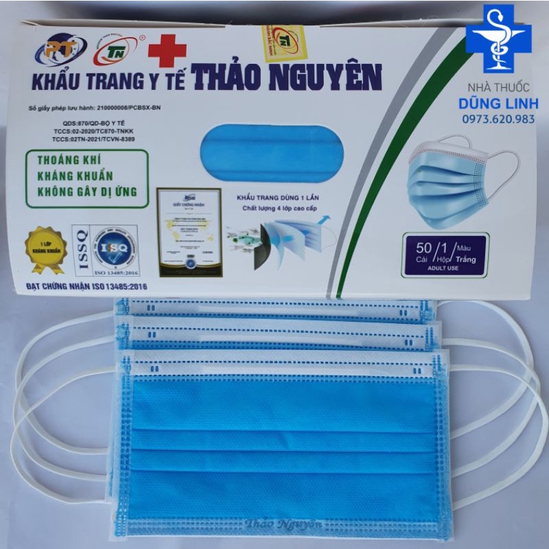 Khẩu trang y tế giấy kháng khuẩn người lớn, trẻ em