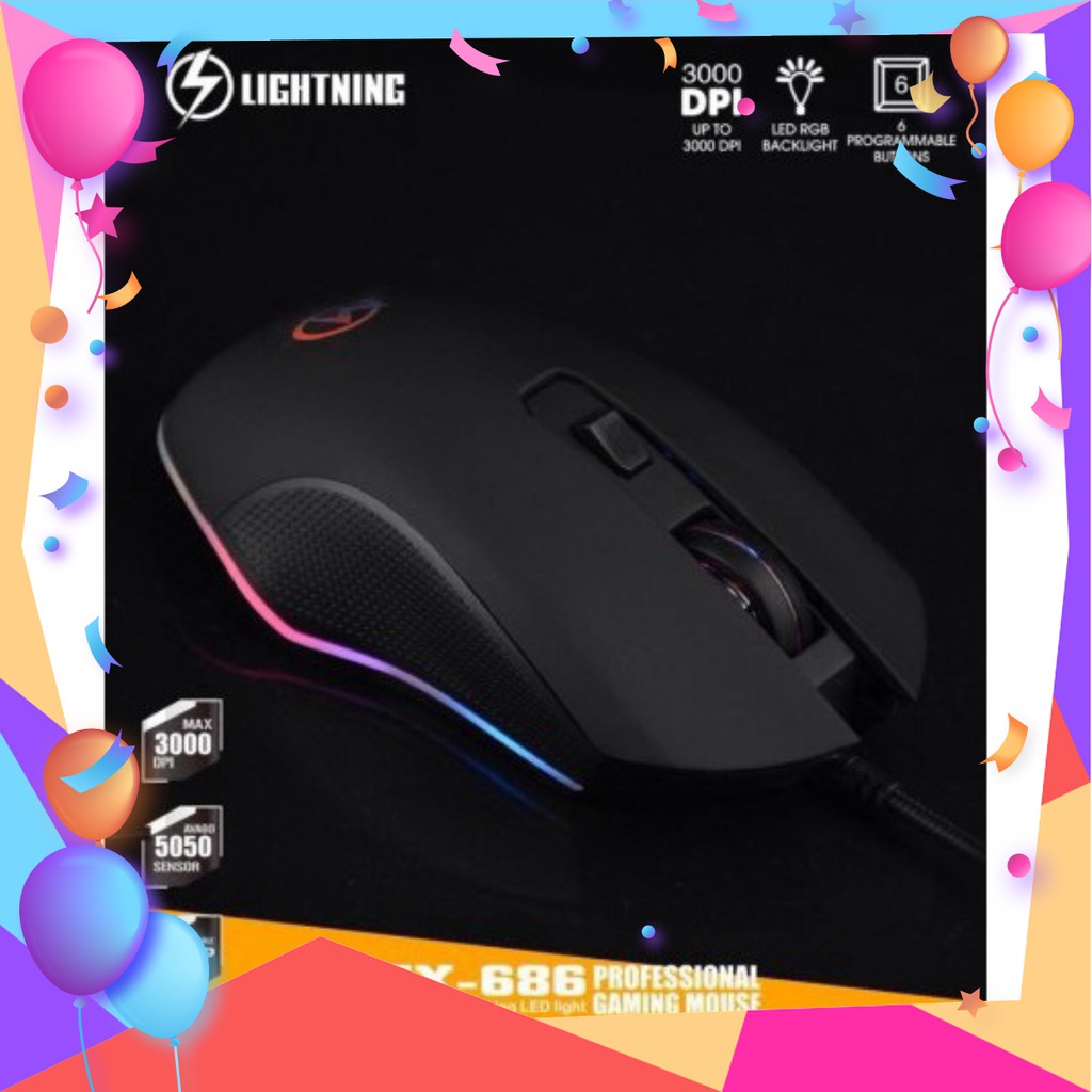CHUỘT LIGHTNING GX686 - LED RGB